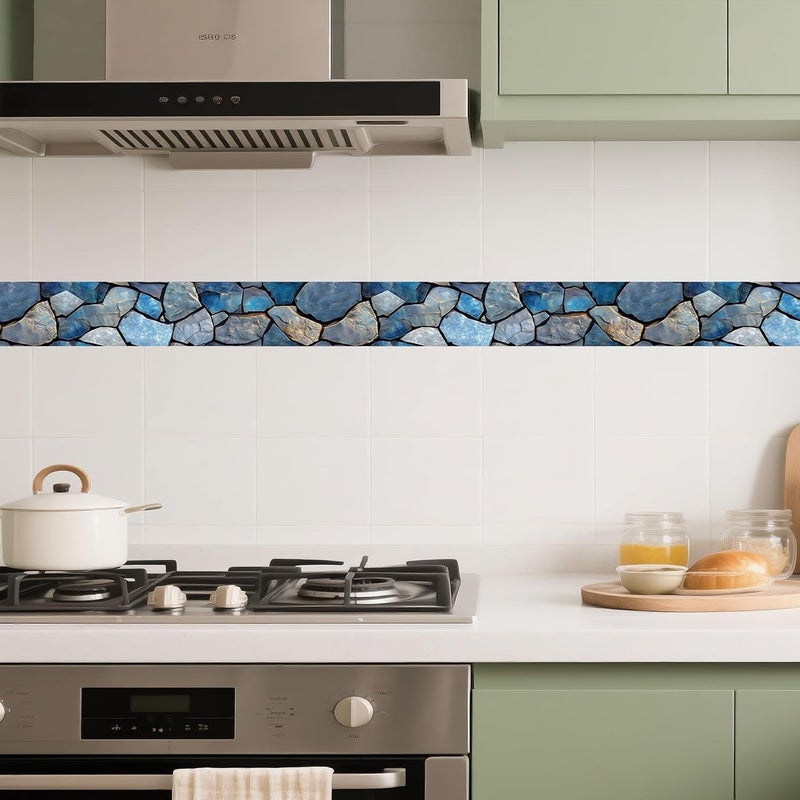 IVN Wallpaper Border Peeling and pasting Wall Stone Texture Decoration Wall Decoration self-Adhesive Border Bedroom Kitchen Mirror Frame Decoration Strip - Image 4